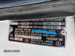 1979 Mercedes-Benz SL with VIN 10704412051659, listed as a Copart auction lot 76422164 with 106,278 mi miles and Clean title. Bid and sale history available at DreamBid. Image 10.