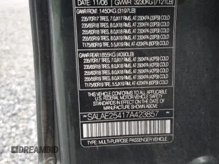 2007 Land Rover LR3 SE z VIN SALAE25417A423857, wystawiony jako Copart lot #57549935 z przebiegiem 126 650 mil mil oraz Szkoda całkowita • Salvage title. Historia ofert i sprzedaży dostępna na DreamBid. Obrazek 13.