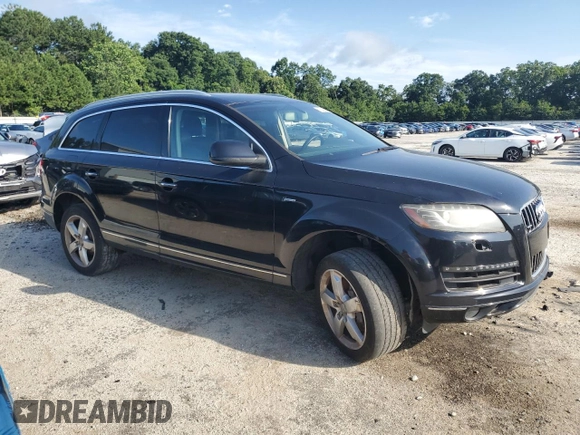 2014 Audi Q7 Premium Plus with VIN WA1LGAFE2ED016261, listed as a Copart auction lot 61094905 with 187,357 mi miles and Clean title. Bid and sale history available at DreamBid. Image 4.