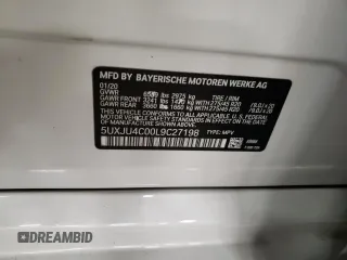 2020 BMW X5 M50i with VIN 5UXJU4C00L9C27198, listed as a Copart auction lot 76705264 with 0 mi miles and Salvage Title. Bid and sale history available at carsss.com. Image 13.