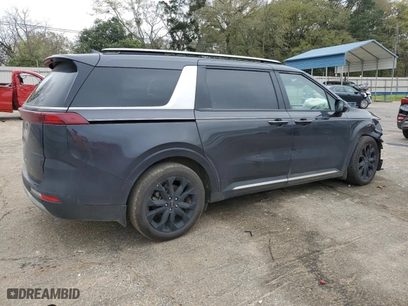 2023 Kia Carnival SX Prestige with VIN KNDNE5H32P6221299, listed as a Copart auction lot 45847354 with 20,669 mi miles and Salvage Title. Bid and sale history available at carsss.com. Image 3.