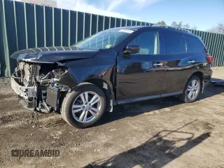 2019 Nissan Pathfinder Platinum with VIN 5N1DR2MM7KC594289, listed as a Copart auction lot 47619115 with 163,684 mi miles and Salvage title. Bid and sale history available at DreamBid. Image 1.