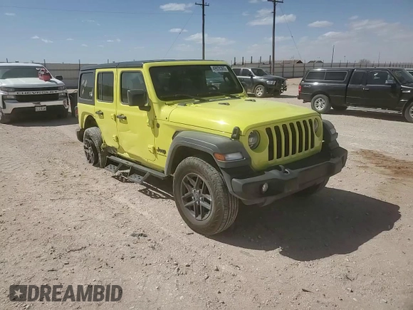 2024 Jeep Wrangler Sport S with VIN 1C4PJXDN0RW105903, listed as a Copart auction lot 49928365 with 6,297 mi miles and Salvage Title. Bid and sale history available at carsss.com. Image 10.