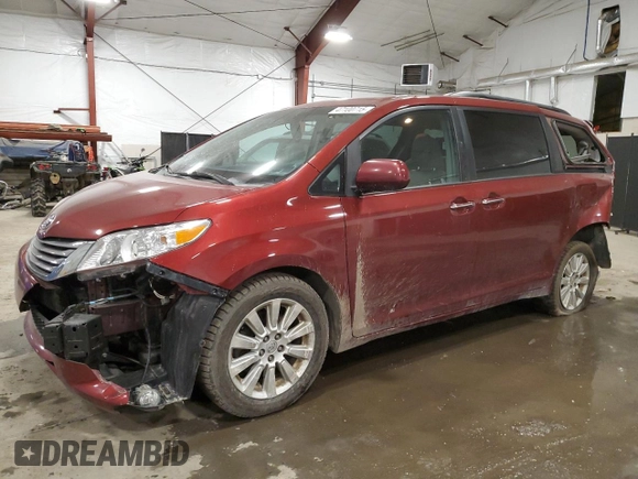 2015 Toyota Sienna Ltd with VIN 5TDDK3DC6FS118478, listed as a Copart auction lot 47100715 with 137,236 mi miles and Salvage Title. Bid and sale history available at carsss.com. Image 1.