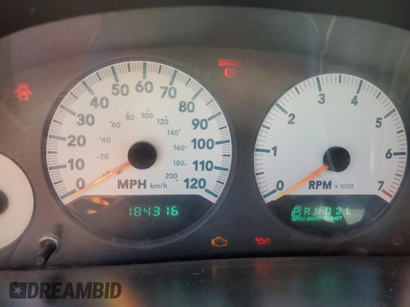 2005 Dodge Caravan SXT with VIN 1D4GP45R15B164848, listed as a Copart auction lot 60556715 with 184,316 mi miles and Non repairable. Bid and sale history available at DreamBid. Image 9.