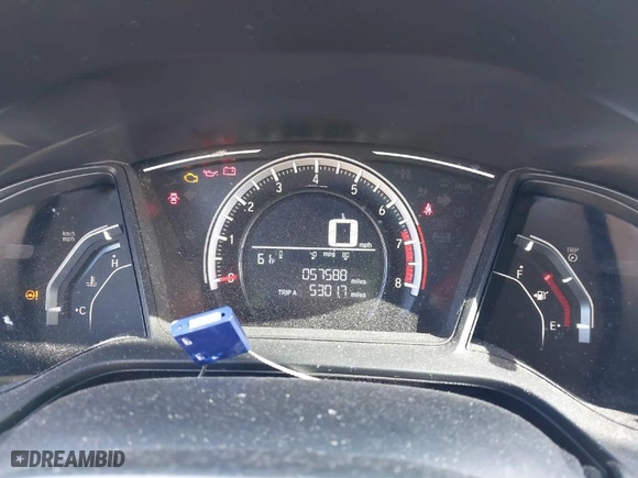 2017 Honda Civic Coupe LX with VIN 2HGFC4A52HH308024, listed as a IAAI auction lot 41458520 with 57,588 mi miles. Bid and sale history available at carsss.com. Image 7.