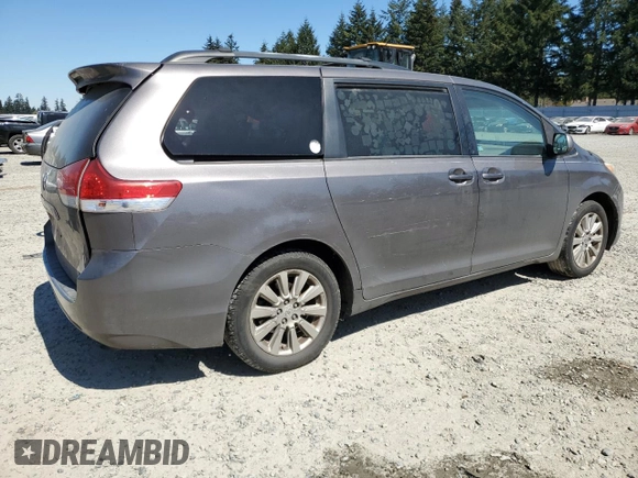 2011 Toyota Sienna LE with VIN 5TDJK3DC4BS005853, listed as a Copart auction lot 53582855 with 198,198 mi miles and Salvage Title. Bid and sale history available at carsss.com. Image 3.