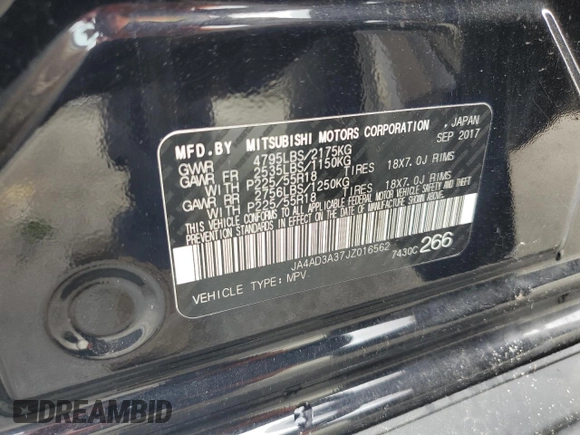 2018 Mitsubishi Outlander SE с VIN JA4AD3A37JZ016562, выставлен на аукционе Copart как лот 62950635 с пробегом 132 971 миль миль и Чистый • Clean title. История ставок и продаж доступна на DreamBid. Изображение 13.