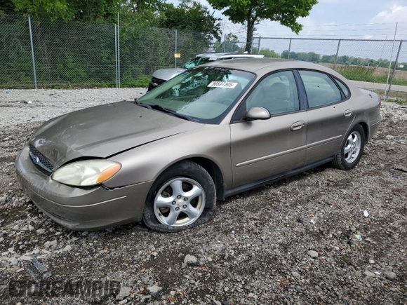 2003 Ford Taurus SES Standard z VIN 1FAFP55U33A123732, wystawiony jako Copart lot #58837395 z przebiegiem 169 159 mil mil oraz Szkoda całkowita • Salvage title. Historia ofert i sprzedaży dostępna na DreamBid. Obrazek 1.