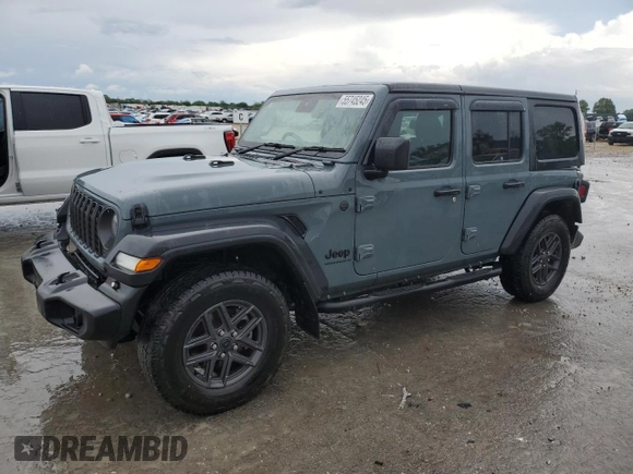2024 Jeep Wrangler Sport с VIN 1C4PJXKN9RW214962, выставлен на аукционе Copart как лот 55745245 с пробегом 25 491 миль миль и Списание • Salvage title. История ставок и продаж доступна на DreamBid. Изображение 4.