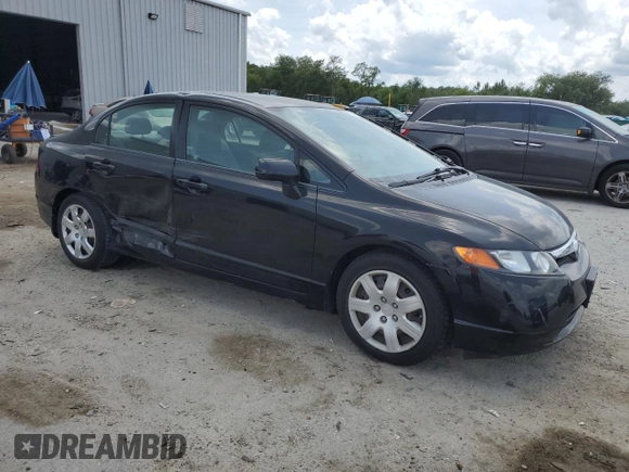 2008 Honda Civic LX with VIN 2HGFA16528H355518, listed as a Copart auction lot 58715425 with 163,409 mi miles and Salvage title. Bid and sale history available at DreamBid. Image 4.
