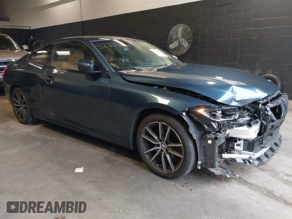 2022 BMW 4 Series 430i xDrive with VIN WBA73AP05NCJ87742, listed as a IAAI auction lot 36773839 with 20,814 mi miles and . Bid and sale history available at DreamBid. Image 1.