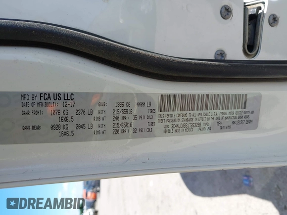 2018 Jeep Compass Sport with VIN 3C4NJCAB3JT263298, listed as a IAAI auction lot 42218194 with 104,604 mi miles and . Bid and sale history available at DreamBid. Image 9.