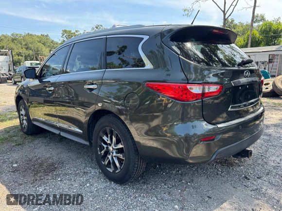 2014 Infiniti QX60 with VIN 5N1AL0MN8EC541946, listed as a Copart auction lot 64878725 with 138,680 mi miles and Clean title. Bid and sale history available at DreamBid. Image 3.