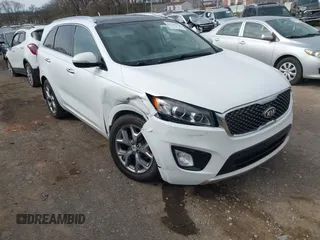 2018 Kia Sorento SX with VIN 5XYPK4A55JG380989, listed as a IAAI auction lot 41747332 with 130,617 mi miles and . Bid and sale history available at DreamBid. Image 1.
