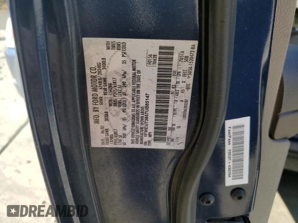2007 Ford Explorer XLT with VIN 1FMEU73857UB85147, listed as a Copart auction lot 71787924 with 169,622 mi miles and Salvage Title. Bid and sale history available at carsss.com. Image 13.