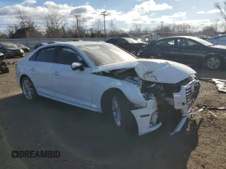 2019 Audi A4 Premium Plus with VIN WAUENAF45KA027051, listed as a Copart auction lot 41481465 with 0 mi miles and Salvage Title. Bid and sale history available at carsss.com. Image 4.