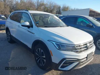 2024 Volkswagen Tiguan S with VIN 3VVRB7AX7RM041291, listed as a IAAI auction lot 41793818 with 24,004 mi miles and . Bid and sale history available at DreamBid. Image 1.