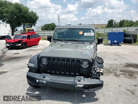 2020 Jeep Wrangler Unlimited Willys with VIN 1C4HJXDN7LW337975, listed as a Copart auction lot 58839085 with Not provided miles and Non repairable. Bid and sale history available at DreamBid. Image 14.