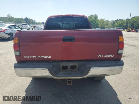 2000 Toyota Tundra SR5 with VIN 5TBBT4411YS073843, listed as a Copart auction lot 52720675 with 197,512 mi miles and Salvage Title. Bid and sale history available at DreamBid. Image 6.