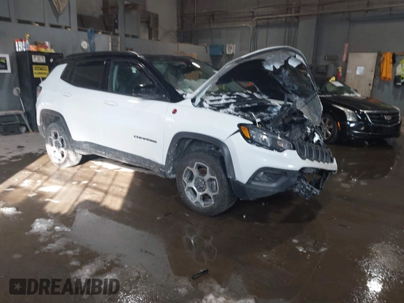2022 Jeep Compass Trailhawk with VIN 3C4NJDDB8NT199704, listed as a IAAI auction lot 41611028 with 27,247 mi miles and . Bid and sale history available at DreamBid. Image 1.