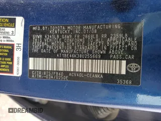 2008 Toyota Camry LE with VIN 4T1BE46K38U255669, listed as a Copart auction lot 51580865 with 172,872 mi miles and Salvage Title. Bid and sale history available at carsss.com. Image 12.