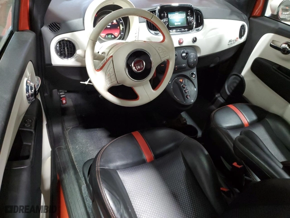 2017 FIAT 500e with VIN 3C3CFFGE3HT526187, listed as a Copart auction lot 77686374 with 38,856 mi miles and Salvage Title. Bid and sale history available at carsss.com. Image 8.