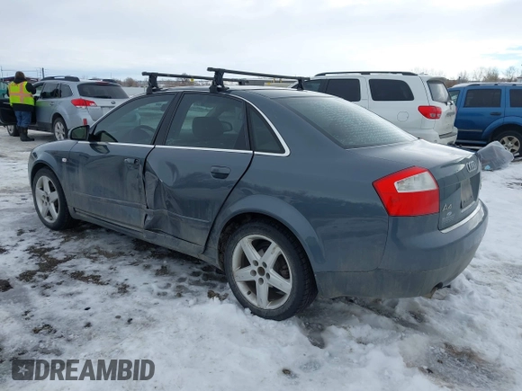 2003 Audi A4 3.0L with VIN WAULT68E73A150996, listed as a IAAI auction lot 41289003 with 119,657 mi miles. Bid and sale history available at carsss.com. Image 3.