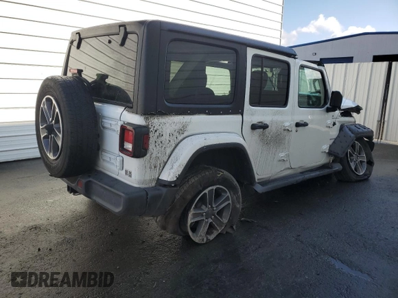 2023 Jeep Wrangler Sahara with VIN 1C4HJXEN6PW692981, listed as a Copart auction lot 42307845 with 26,017 mi miles and Non Repairable. Bid and sale history available at carsss.com. Image 3.