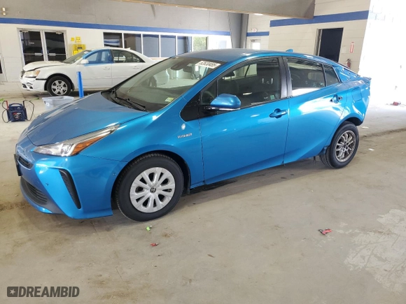 2019 Toyota Prius L Eco with VIN JTDKARFU7K3099986, listed as a Copart auction lot 52630495 with 113,218 mi miles and Salvage Title. Bid and sale history available at carsss.com. Image 1.