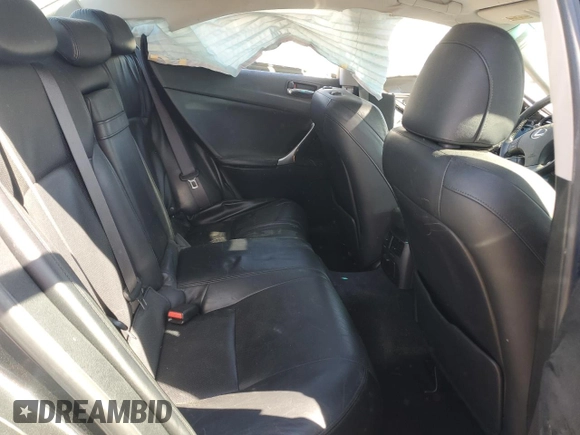 2006 Lexus IS 250 with VIN JTHCK262365003626, listed as a Copart auction lot 50768335 with 252,699 mi miles and Salvage Title. Bid and sale history available at DreamBid. Image 10.