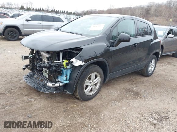 2022 Chevrolet Trax LS with VIN KL7CJNSM0NB509876, listed as a IAAI auction lot 41503835 with 12,782 mi miles. Bid and sale history available at carsss.com. Image 2.