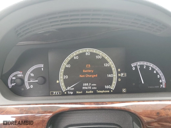 2010 Mercedes-Benz S-Class S 550 with VIN WDDNG7BB2AA341913, listed as a Copart auction lot 48166445 with 99,475 mi miles and Salvage Title. Bid and sale history available at carsss.com. Image 9.