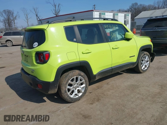 2017 Jeep Renegade Altitude with VIN ZACCJBBB1HPF11677, listed as a IAAI auction lot 41711727 with 58,527 mi miles and . Bid and sale history available at DreamBid. Image 4.