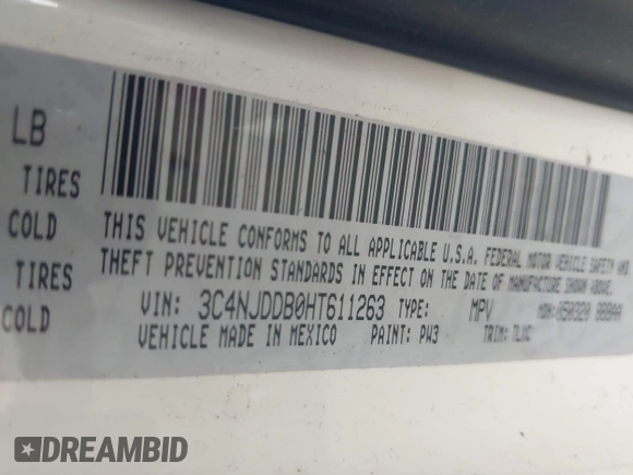 2017 Jeep Compass Trailhawk с VIN 3C4NJDDB0HT611263, выставлен на аукционе IAAI как лот 42547466 с пробегом 136 225 миль миль и . История ставок и продаж доступна на DreamBid. Изображение 9.