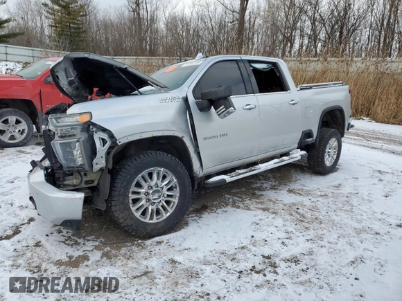 2020 Chevrolet Silverado 3500HD High Country z VIN 1GC4YVEY4LF341280, wystawiony jako Copart lot #41398705 z przebiegiem Nie podano mil oraz Nie do naprawy • Non repairable. Historia ofert i sprzedaży dostępna na DreamBid. Obrazek 1.