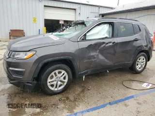 2019 Jeep Compass Sport with VIN 3C4NJCAB1KT847992, listed as a Copart auction lot 54329705 with 101,303 mi miles and Salvage title. Bid and sale history available at DreamBid. Image 1.
