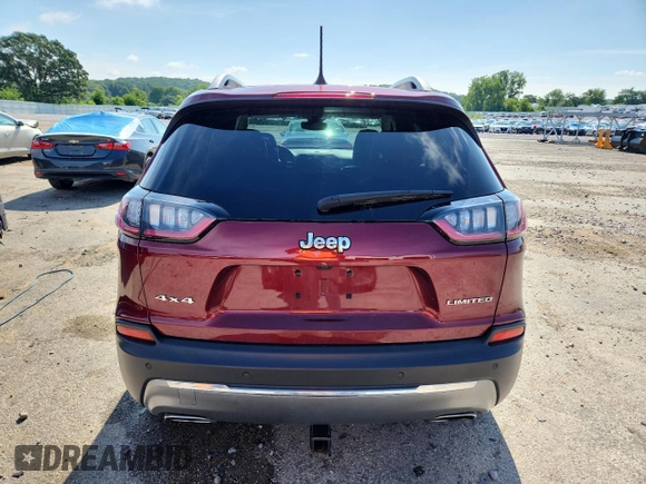 2020 Jeep Cherokee Limited with VIN 1C4PJMDX5LD621211, listed as a Copart auction lot 61768445 with 55,510 mi miles and Salvage title. Bid and sale history available at DreamBid. Image 6.