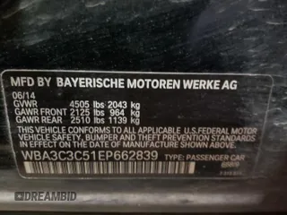2014 BMW 3 Series 320i xDrive with VIN WBA3C3C51EP662839, listed as a Copart auction lot 54063825 with 88,272 mi miles and Clean Title. Bid and sale history available at carsss.com. Image 12.
