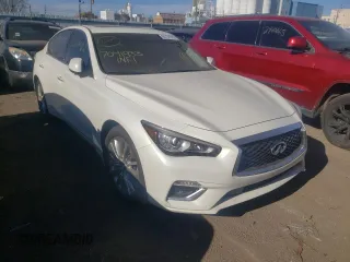 2019 Infiniti Q50 3.0t LUXE with VIN JN1EV7ARXKM556988, listed as a Copart auction lot 65731912 with 30,949 mi miles and Salvage Title. Bid and sale history available at carsss.com. Image 1.