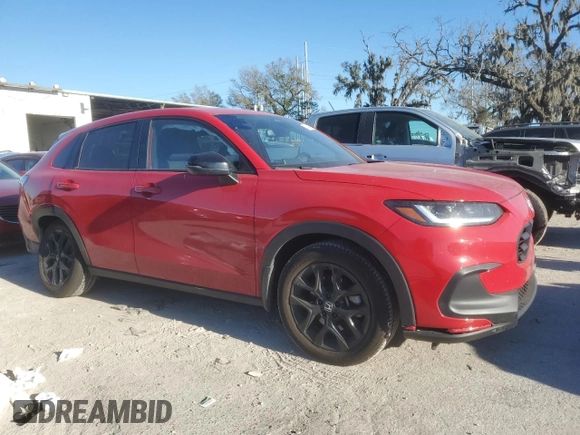 2023 Honda HR-V Sport with VIN 3CZRZ1H56PM720634, listed as a Copart auction lot 82148494 with 55,906 mi miles and Salvage Title. Bid and sale history available at carsss.com. Image 4.