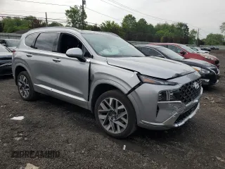 2023 Hyundai Santa Fe Calligraphy z VIN 5NMS5DAL1PH637726, wystawiony jako Copart lot #58415895 z przebiegiem 10 715 mil mil oraz Szkoda całkowita • Salvage title. Historia ofert i sprzedaży dostępna na DreamBid. Obrazek 4.