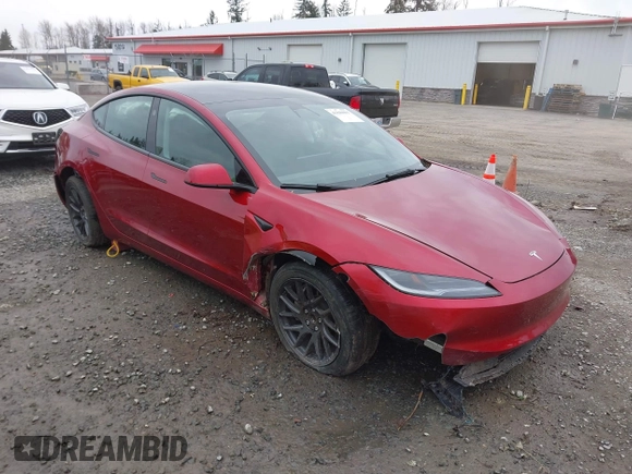 2024 Tesla Model 3 with VIN 5YJ3E1EA7RF785461, listed as a IAAI auction lot 41840091 with 8,414 mi miles. Bid and sale history available at carsss.com. Image 1.
