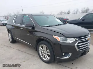 2018 Chevrolet Traverse High Country with VIN 1GNEVKKW6JJ195092, listed as a IAAI auction lot 41650118 with 92,021 mi miles. Bid and sale history available at carsss.com. Image 1.