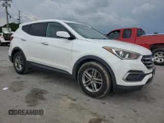 2018 Hyundai Santa Fe 2.4L with VIN 5NMZT3LB2JH056889, listed as a Copart auction lot 57801705 with 133,454 mi miles and Salvage title. Bid and sale history available at DreamBid. Image 4.