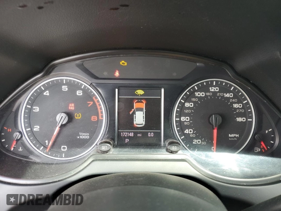 2012 Audi Q5 Premium Plus with VIN WA1LFAFP9CA063872, listed as a Copart auction lot 53350205 with 172,148 mi miles and Salvage title. Bid and sale history available at DreamBid. Image 9.