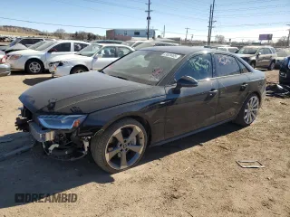 2021 Audi A4 S line Premium Plus with VIN WAUEAAF43MN012104, listed as a Copart auction lot 43828485 with 66,348 mi miles and Salvage Title. Bid and sale history available at DreamBid. Image 1.