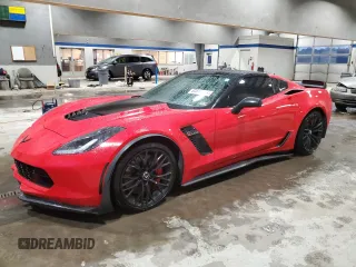 2015 Chevrolet Corvette Z06 3LZ with VIN 1G1YT2D6XF5601487, listed as a Copart auction lot 84813654 with 0 mi miles and Salvage Title. Bid and sale history available at carsss.com. Image 1.