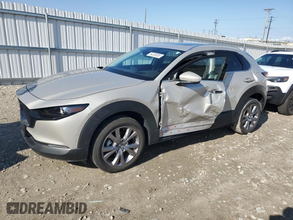 2023 Mazda CX-30 S Premium with VIN 3MVDMBDM6PM525178, listed as a Copart auction lot 54330005 with 21,670 mi miles and Salvage title. Bid and sale history available at DreamBid. Image 1.