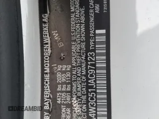 2018 BMW 4 Series 430i with VIN WBA4W3C51JAC97123, listed as a Copart auction lot 77802074 with Not Provided miles and Non Repairable. Bid and sale history available at DreamBid. Image 13.